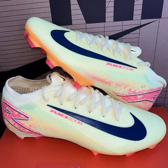 NEW Nike Zoom Vapor 16 Pro KM FG Kylian Mbappe Yellow Soccer FQ8689-800 Size 8.5 - Picture 1 of 6